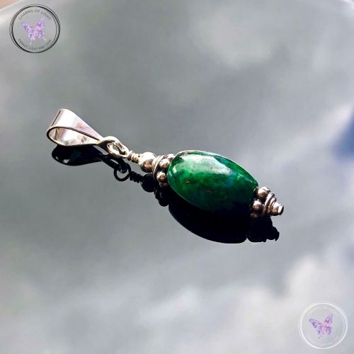 Chrysocolla Barrel Pendant